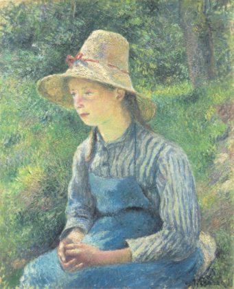 ピサロ　麦藁帽子を被る農家の女性　1881年