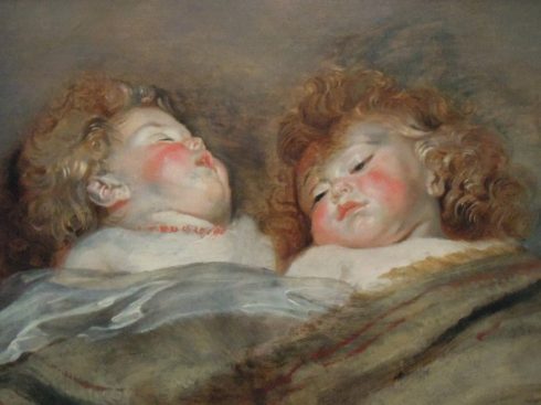 ルーベンス　眠る二人の子供　1612-1613年頃