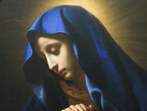 カルロ・ドルチ　悲しみの聖母　1655年　ラビスラズリ青がきれいでした。