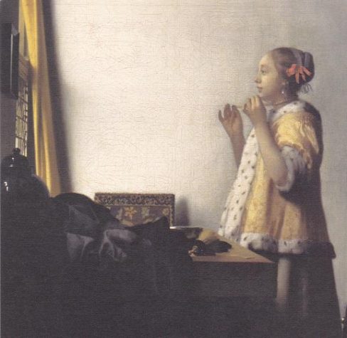 フェルメール　真珠の首飾りの少女（部分）　1662‐1665年