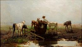 ヴィレム・マリス ”水飲み場の仔牛たち1857 