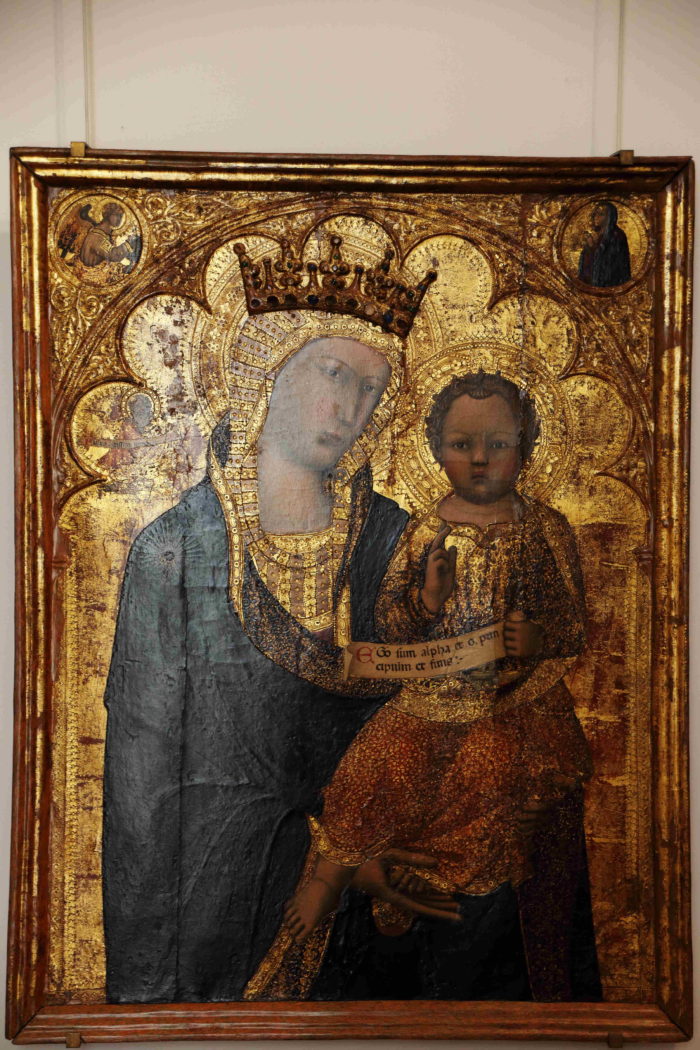 Andrea Vanni 聖母とSt.Luke 預言者；布告　1390-1400年