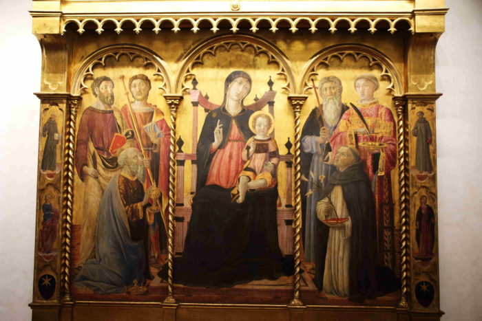 Loernzo Di Pietro 聖母子と聖人達　1457年