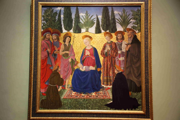 Alleso Baldovinetti gagioto Altarpiece" 聖母子と聖人達　1453年