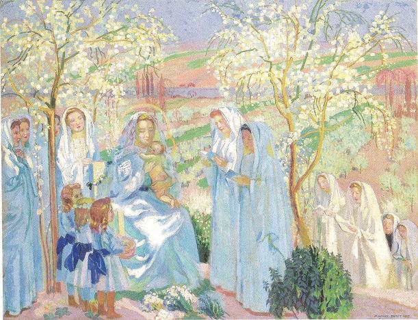 モーリス・ドニ　聖母月　1907年　この絵が自分の一番のお気に入りです。
